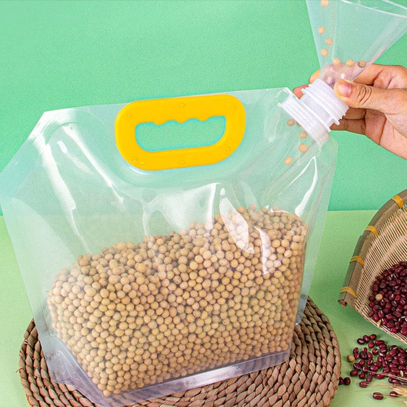 Sealed Storage Bags, Portable Food Packaging Bag, Transparent Grain Storage Bags, Stand Up Grain Seal Bag, Kitchen Food Rice Storage Container Sealed Storage Bags, Portable Food Packaging Bag, Transparent Grain Storage Bags, Stand Up Grain Seal Bag, Kitchen Food Rice Storage Container